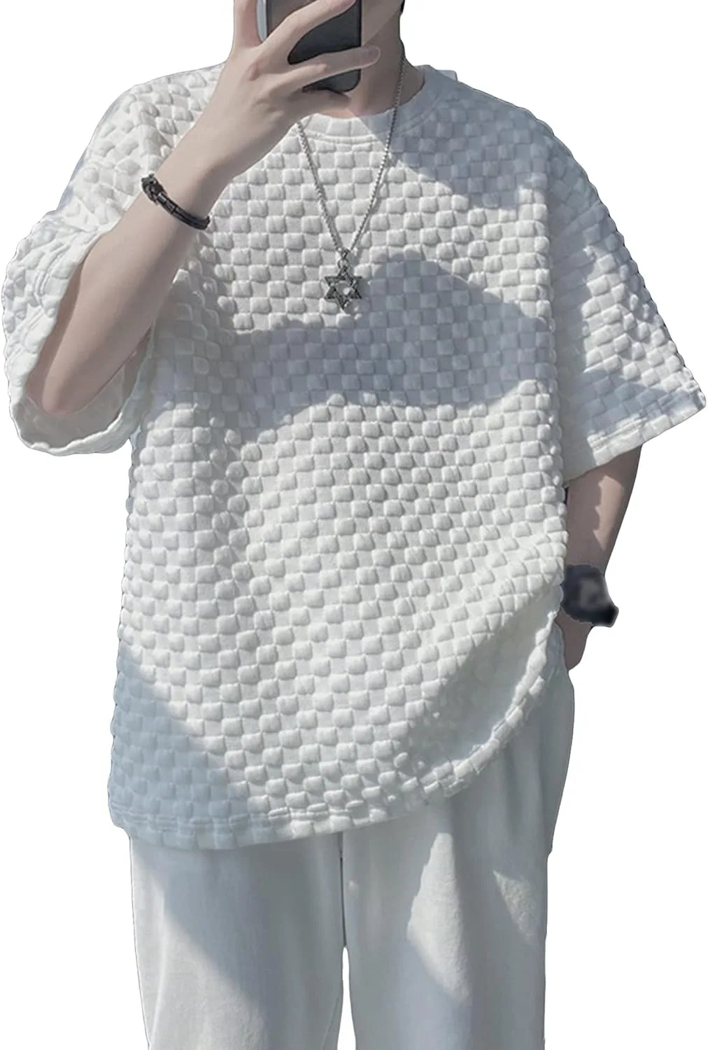 Мужская футболка с коротким рукавом waffle, casual, oversize, streetwear JEsilunmaMY
Мужская футболка с коротким рукавом waffle, casual, oversize, streetwear JEsilunmaMY