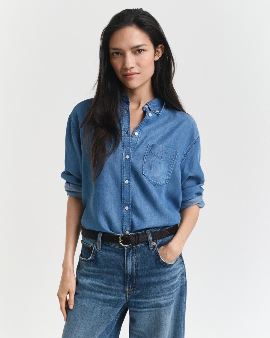 Блуза GANT, Blue denim 
Блуза GANT, Blue denim