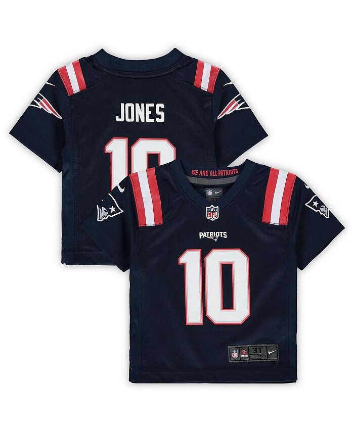 Джерси для новорожденных Mac Jones Navy New England Patriots Game Jersey Nike, синий
Джерси для новорожденных Mac Jones Navy New England Patriots Game Jersey Nike, синий