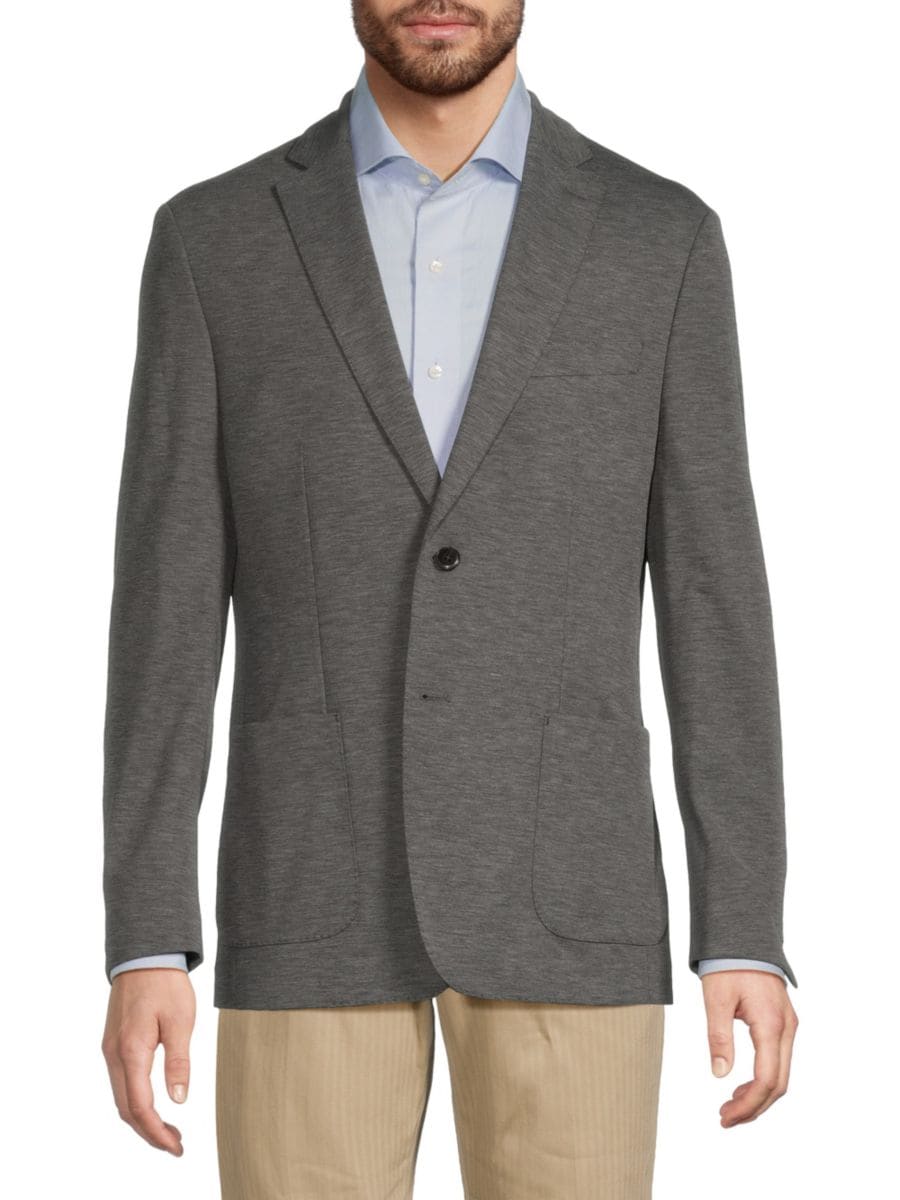 Эластичный спортивный пиджак классического кроя цвета меланж Michael Kors, серый
Эластичный спортивный пиджак классического кроя цвета меланж Michael Kors, серый