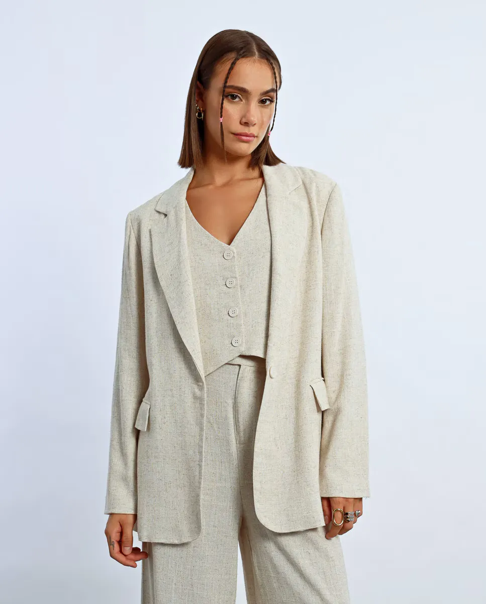 Женский блейзер с отложным воротником и пуговицами Lili Sidonio, бежевый
Женский блейзер с отложным воротником и пуговицами Lili Sidonio, бежевый