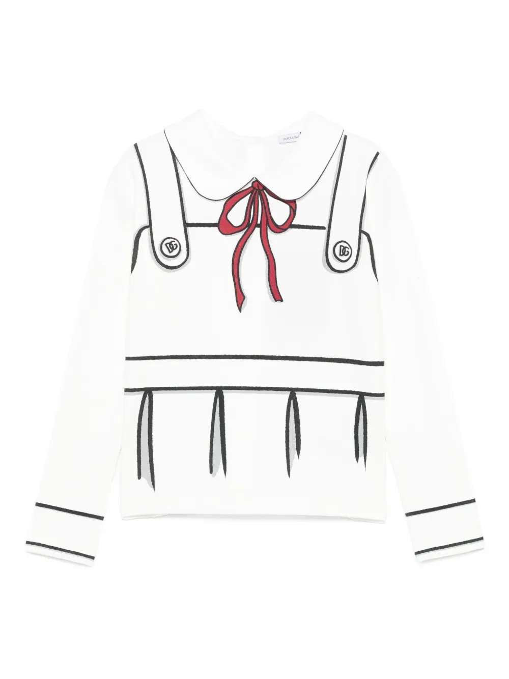 Блузка с эффектом тромплей Dolce & Gabbana Kids, белый
Блузка с эффектом тромплей Dolce & Gabbana Kids, белый