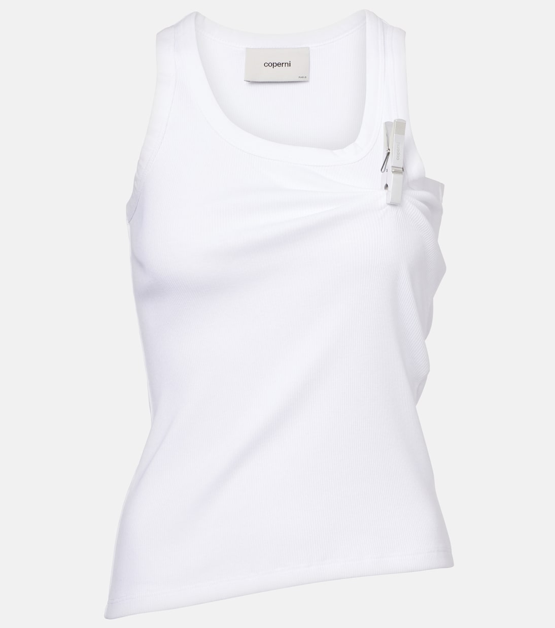 Майка из хлопкового джерси Washing Clip Coperni, белый 
Майка из хлопкового джерси Washing Clip Coperni, белый