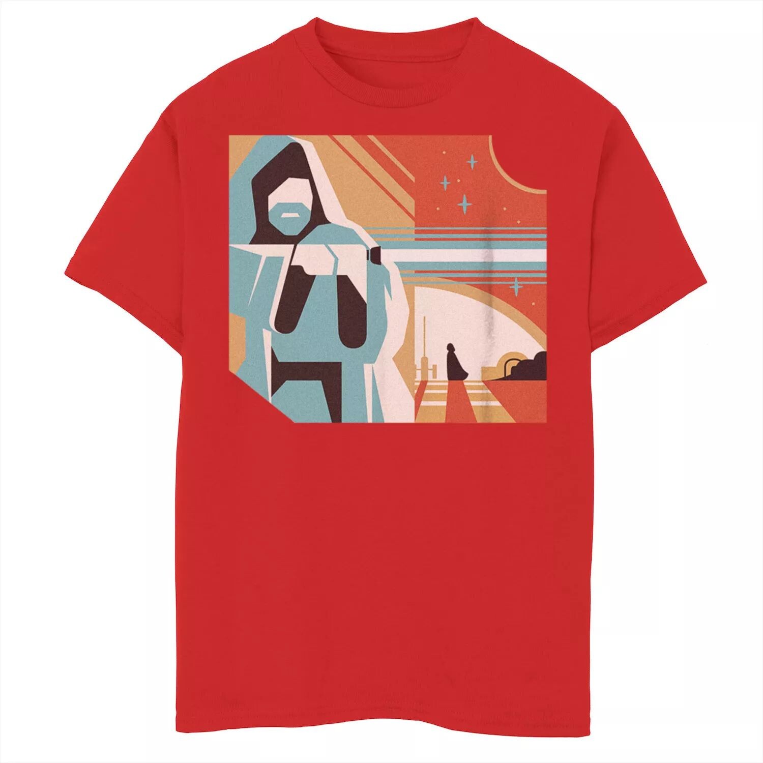 Футболка с геометрическим рисунком Татуина для мальчиков 8–20 лет, Оби-Ван Кеноби, Вейдер-Кеноби, «Звездные войны» Licensed Character 
Футболка с геометрическим рисунком Татуина для мальчиков 8–20 лет, Оби-Ван Кеноби, Вейдер-Кеноби, «Звездные войны» Licensed Character