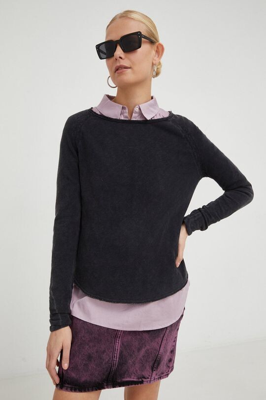 Хлопковый топ с длинными рукавами American Vintage, черный
Хлопковый топ с длинными рукавами American Vintage, черный