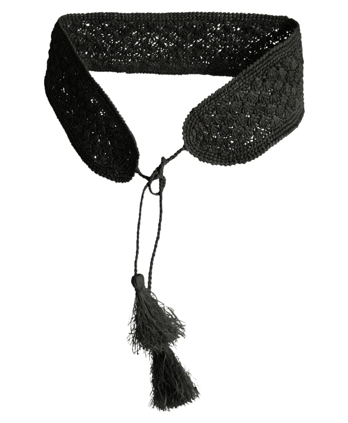 Ремень из рафии Bika Ibeliv, черный
Ремень из рафии Bika Ibeliv, черный