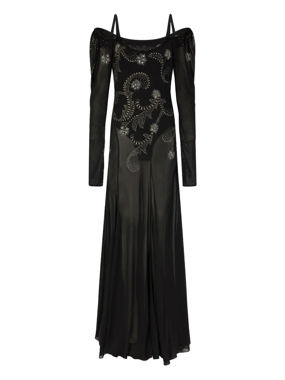 Платье макси из джерси Rabanne, черный
Платье макси из джерси Rabanne, черный