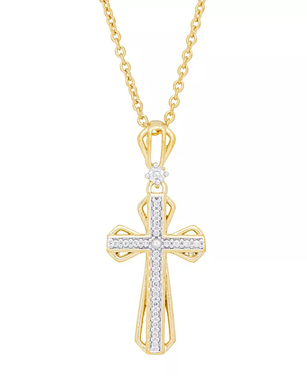 Женское ожерелье с бриллиантовым акцентом и подвеской-крестом Macy'S, gold
Женское ожерелье с бриллиантовым акцентом и подвеской-крестом Macy'S, gold
