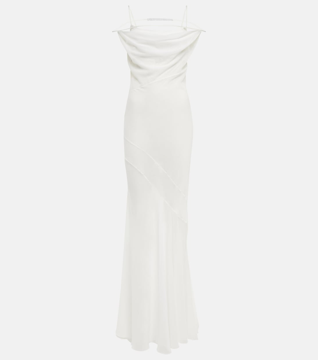 Платье из смесового шелка Jacquemus, белый
Платье из смесового шелка Jacquemus, белый