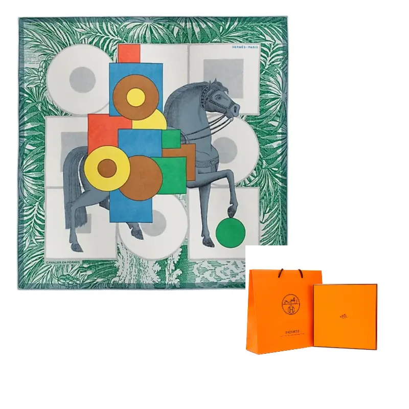 HERMES Шёлковый шарф Mulberry зелёный, Green
HERMES Шёлковый шарф Mulberry зелёный, Green