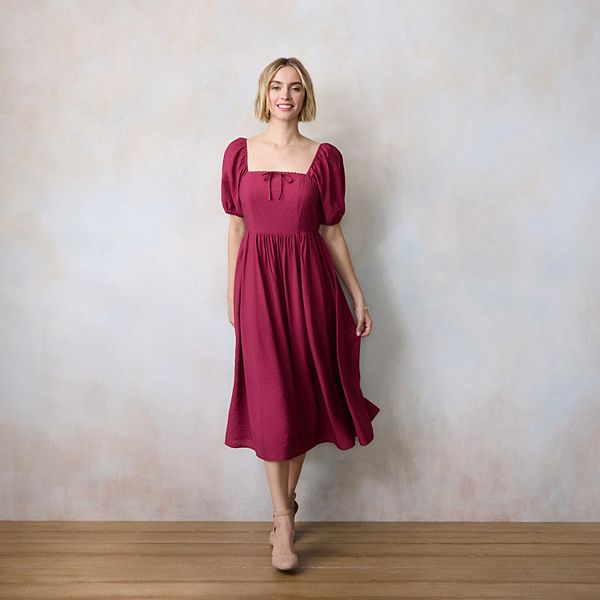 Платье миди с пышными рукавами и цветочным принтом Lc Lauren Conrad, Jewel Red
Платье миди с пышными рукавами и цветочным принтом Lc Lauren Conrad, Jewel Red