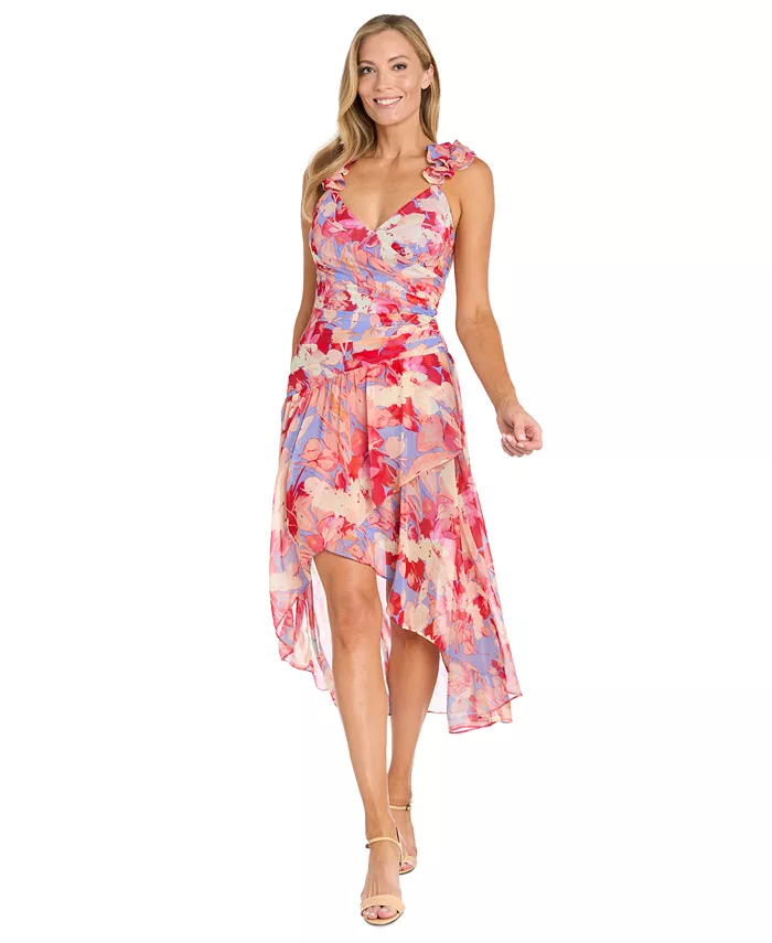 Женское платье миди из шифона с принтом R & M Richards, фиолетовый
Женское платье миди из шифона с принтом R & M Richards, фиолетовый