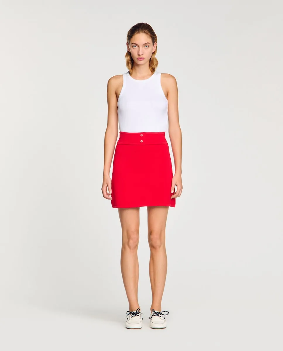 Короткая трикотажная юбка Sandro, красный
Короткая трикотажная юбка Sandro, красный