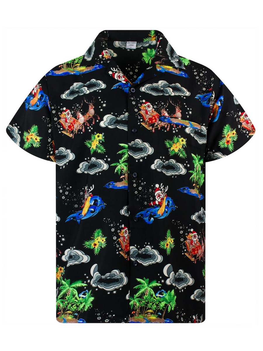 Рубашка на пуговицах классического кроя King Kameha Christmas Island, черный
Рубашка на пуговицах классического кроя King Kameha Christmas Island, черный