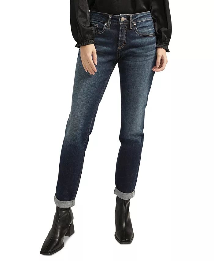 Женские узкие джинсы-бойфренды со средней посадкой Silver Jeans Co., синий
Женские узкие джинсы-бойфренды со средней посадкой Silver Jeans Co., синий
