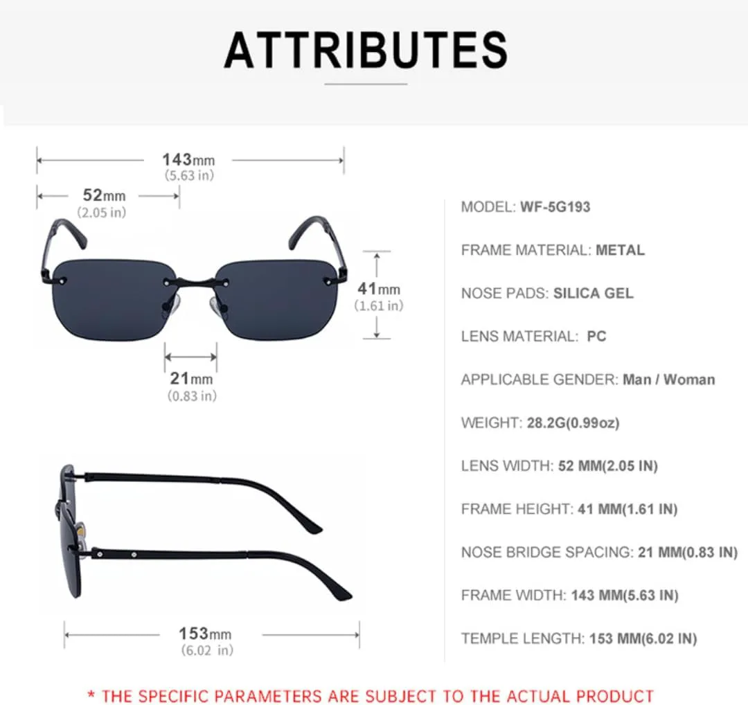 Безободковые солнцезащитные очки UV400 в модном металлическом исполнении для мужчин и женщин, мужские очки для активного отдыха на природе VFDHN, Ttyj371-2
Безободковые солнцезащитные очки UV400 в модном металлическом исполнении для мужчин и женщин, мужские очки для активного отдыха на природе VFDHN, Ttyj371-2