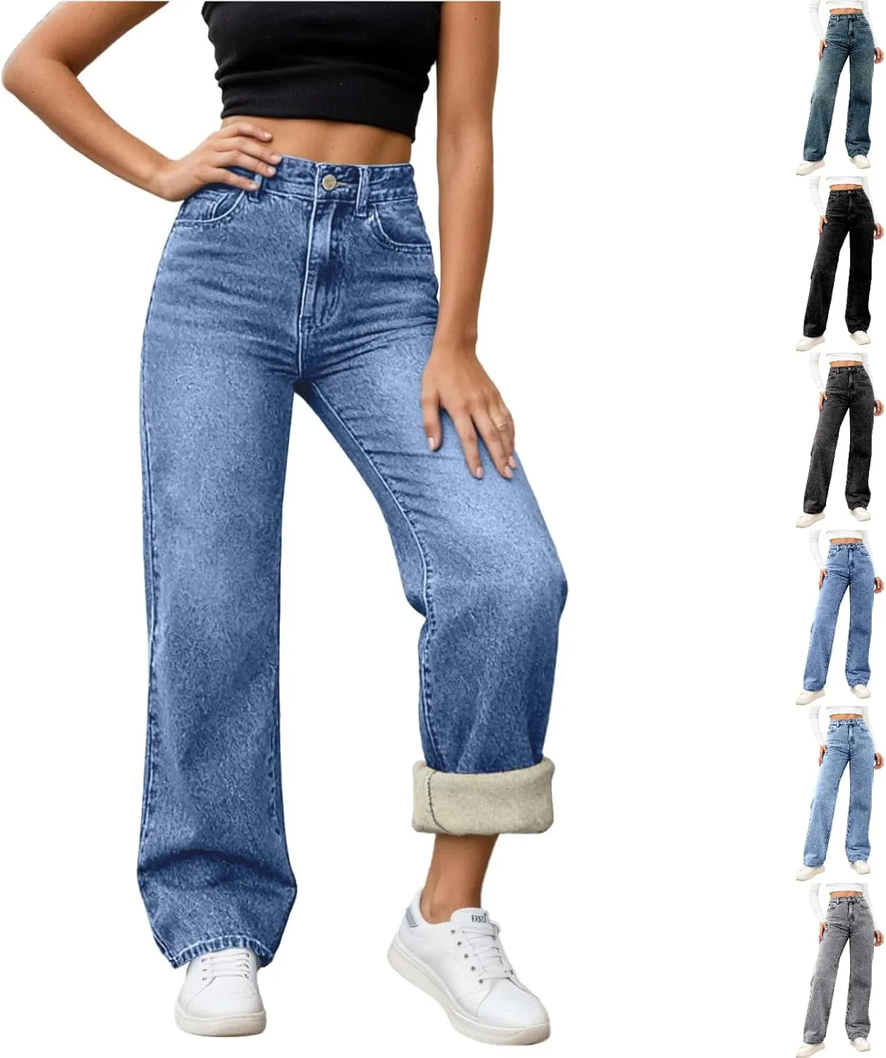 Женские джинсы с флисовой подкладкой, прямые, утепленные
Женские джинсы с флисовой подкладкой, прямые, утепленные