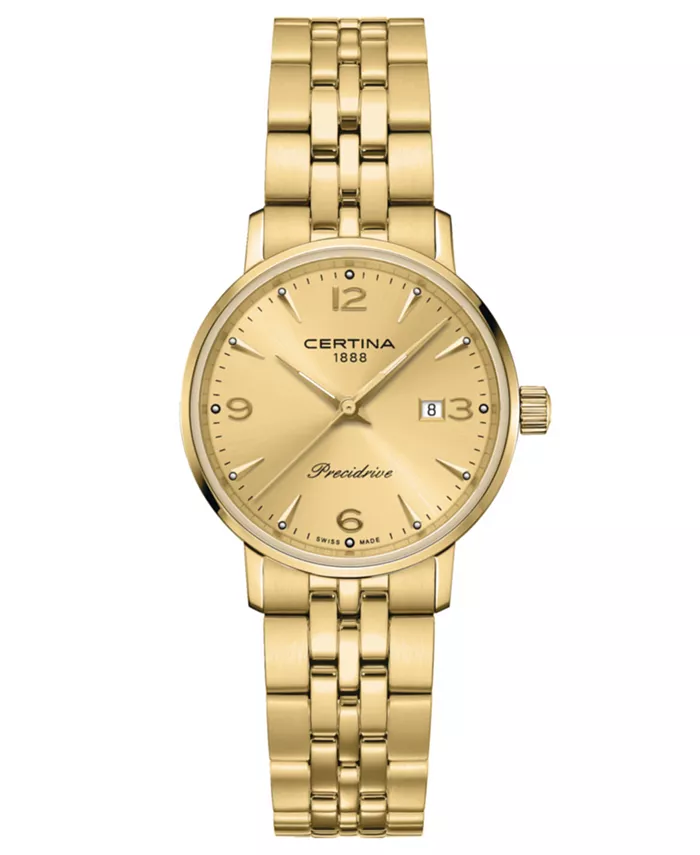 Женские часы Swiss DS Caimano Gold PVD с браслетом из нержавеющей стали, 28 мм Certina
Женские часы Swiss DS Caimano Gold PVD с браслетом из нержавеющей стали, 28 мм Certina