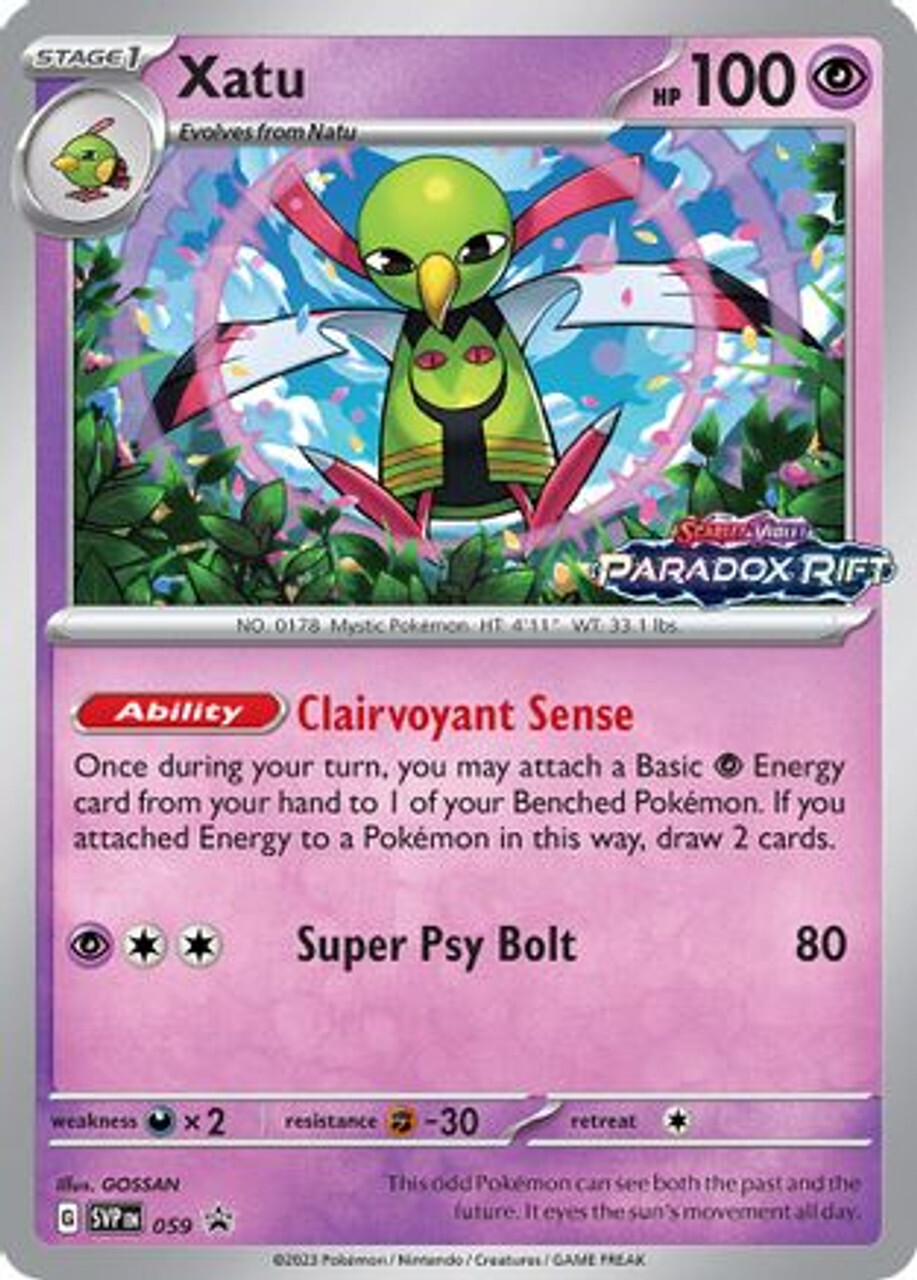 Карточная игра Xatu - 059 59 - SV Scarlet Violet Promo Cards Holofoil
Карточная игра Xatu - 059 59 - SV Scarlet Violet Promo Cards Holofoil
