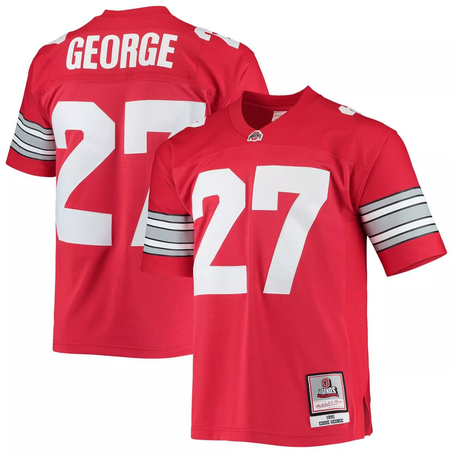Мужская футболка Mitchell & Ness Eddie George Scarlet Ohio State Buckeyes 1995 года Authentic Throwback Legacy
Мужская футболка Mitchell & Ness Eddie George Scarlet Ohio State Buckeyes 1995 года Authentic Throwback Legacy