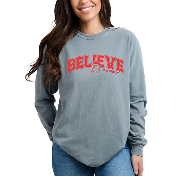 SWSmiley varsity believe - женская футболка с длинным рукавом, окрашенная в готовом виде Simply Sage Market, Grey
SWSmiley varsity believe - женская футболка с длинным рукавом, окрашенная в готовом виде Simply Sage Market, Grey