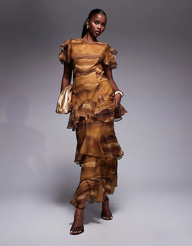 Длинное платье из шифона с оборками ASOS DESIGN с шоколадным абстрактным принтом
Длинное платье из шифона с оборками ASOS DESIGN с шоколадным абстрактным принтом