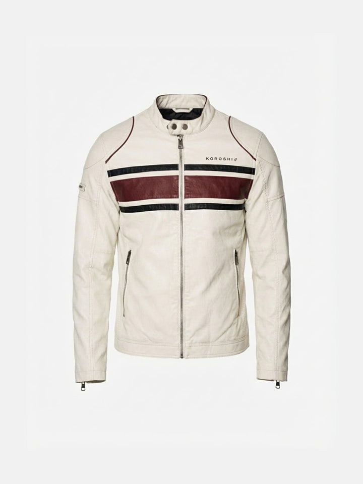 KOROSHI Байкерская куртка из искусственной кожи белого цвета
KOROSHI Байкерская куртка из искусственной кожи белого цвета