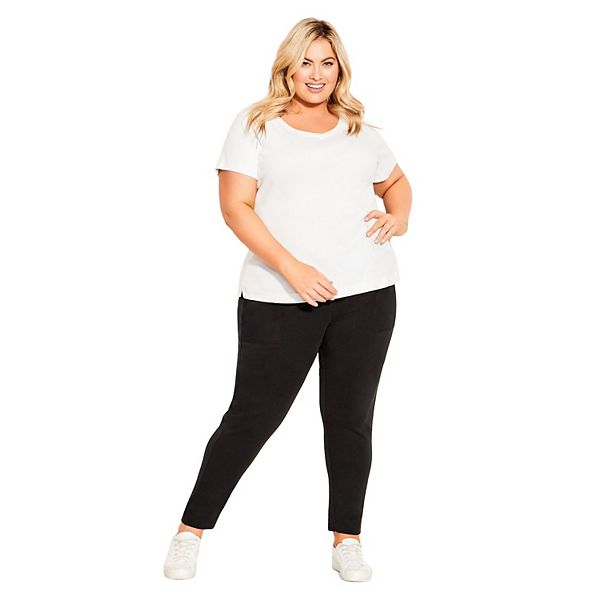 Женские брюки плюс сайз с контрастными карманами Avenue, Black
Женские брюки плюс сайз с контрастными карманами Avenue, Black