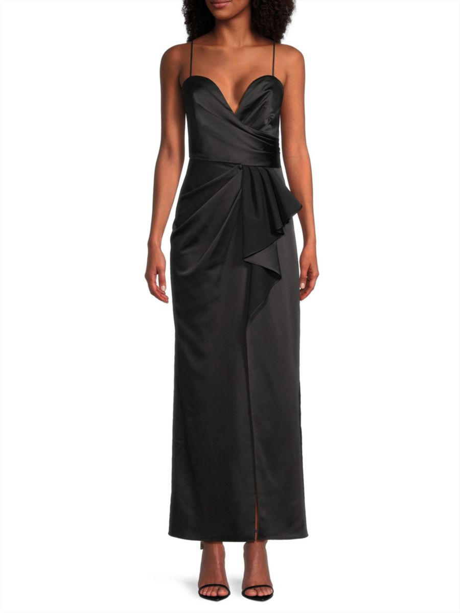 Атласное платье с оборками от Freya Ungaro, черный
Атласное платье с оборками от Freya Ungaro, черный