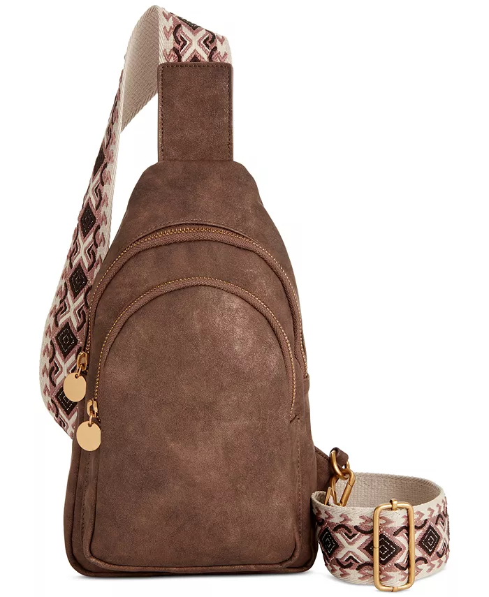 Сумка-слинг с ремнем из стропы Small Style & Co, коричневый
Сумка-слинг с ремнем из стропы Small Style & Co, коричневый