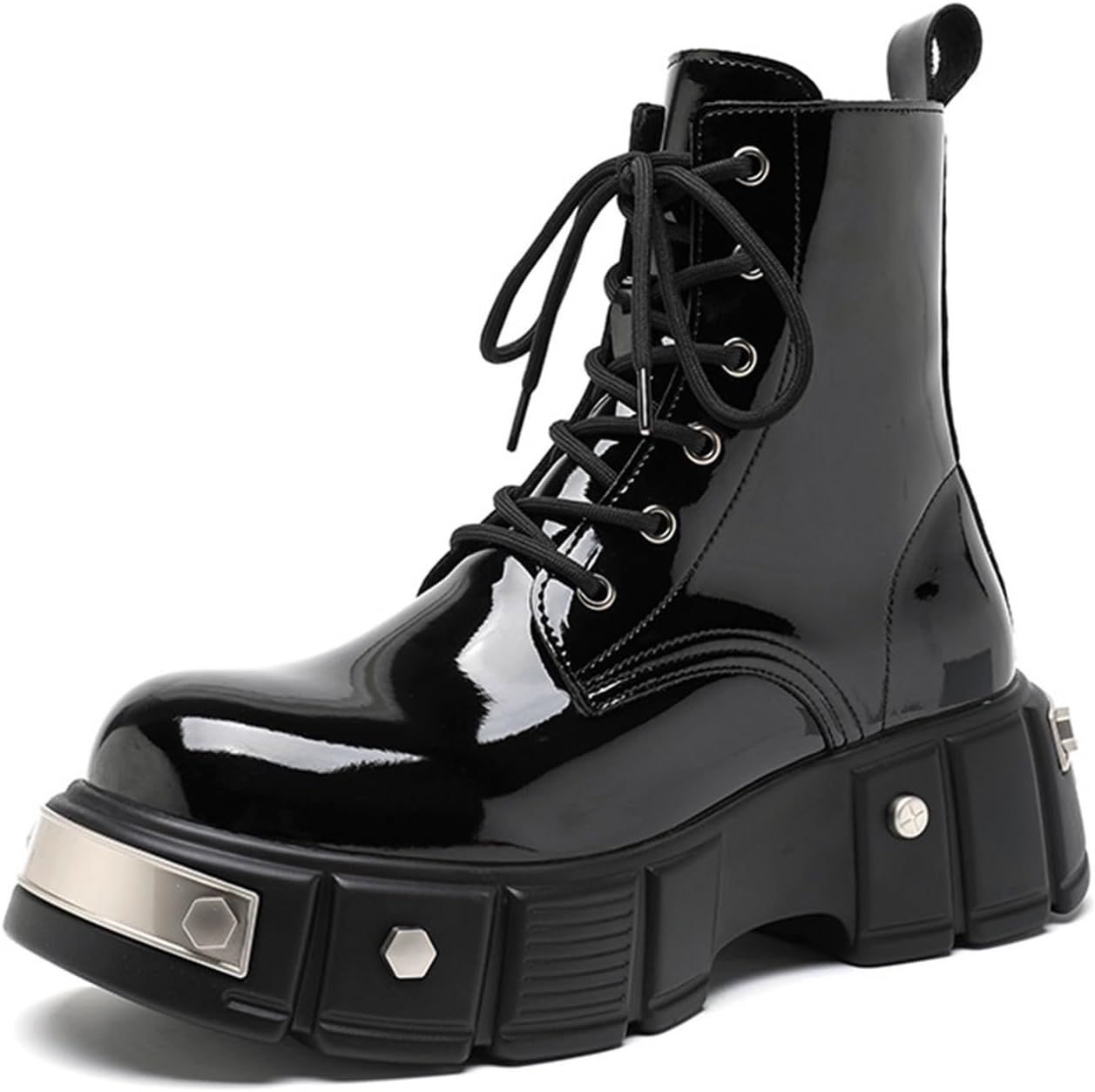 Мужские ботинки Чукка на шнуровке с модной боковой молнией, заклепками, байкерским стилем, кожаной платформой с рифленой подошвой, удобные с круглым носком, панк-ботинки до щиколотки, боевые ботинки для мужчин Generic, черный
Мужские ботинки Чукка на шнуровке с модной боковой молнией, заклепками, байкерским стилем, кожаной платформой с рифленой подошвой, удобные с круглым носком, панк-ботинки до щиколотки, боевые ботинки для мужчин Generic, черный