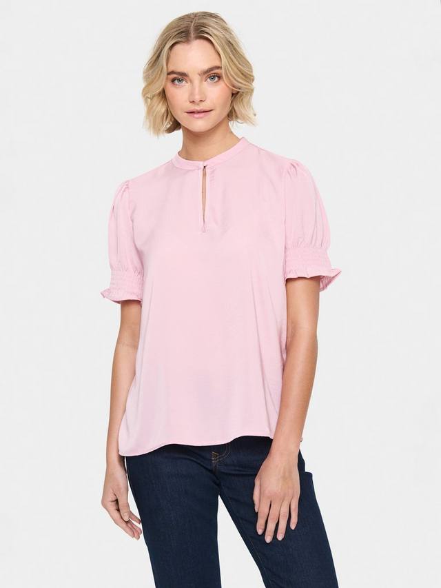 Топ с рюшами на рукавах Saint Tropez, розовый
Топ с рюшами на рукавах Saint Tropez, розовый