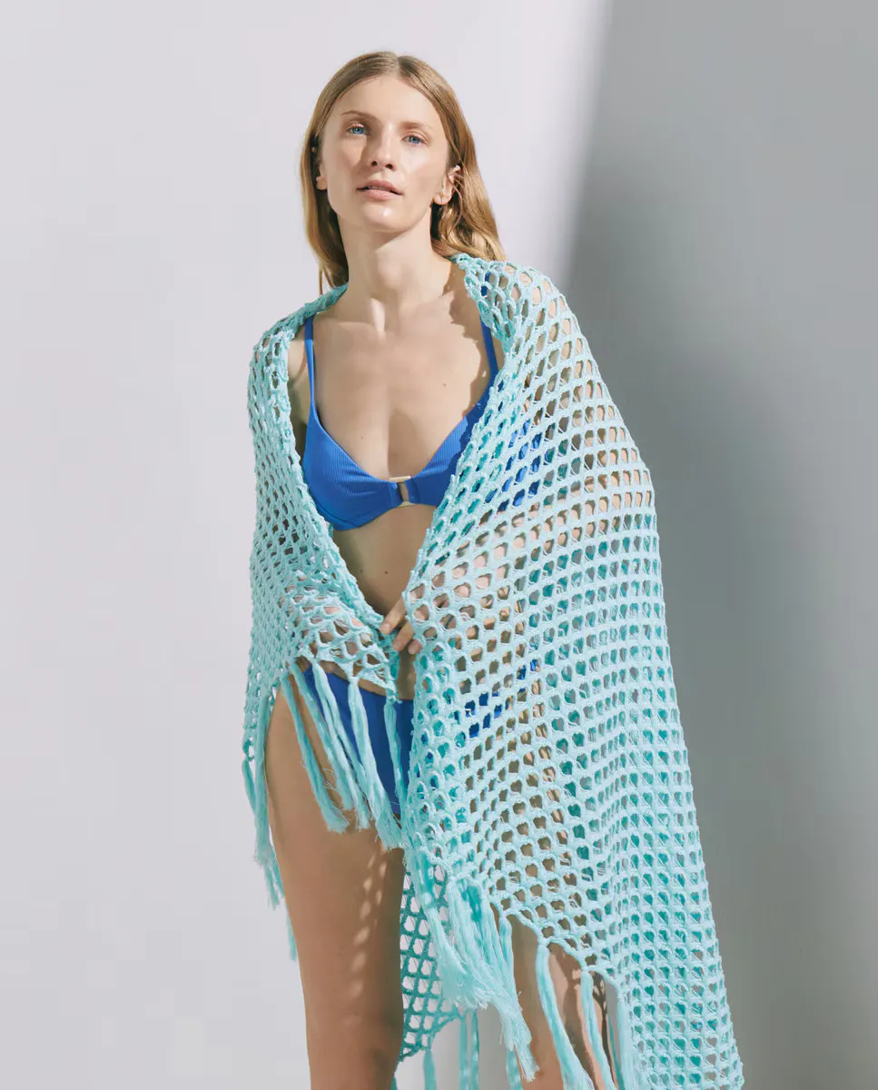 Однотонная шаль с бахромой Stella Rittwagen, светло-голубой
Однотонная шаль с бахромой Stella Rittwagen, светло-голубой