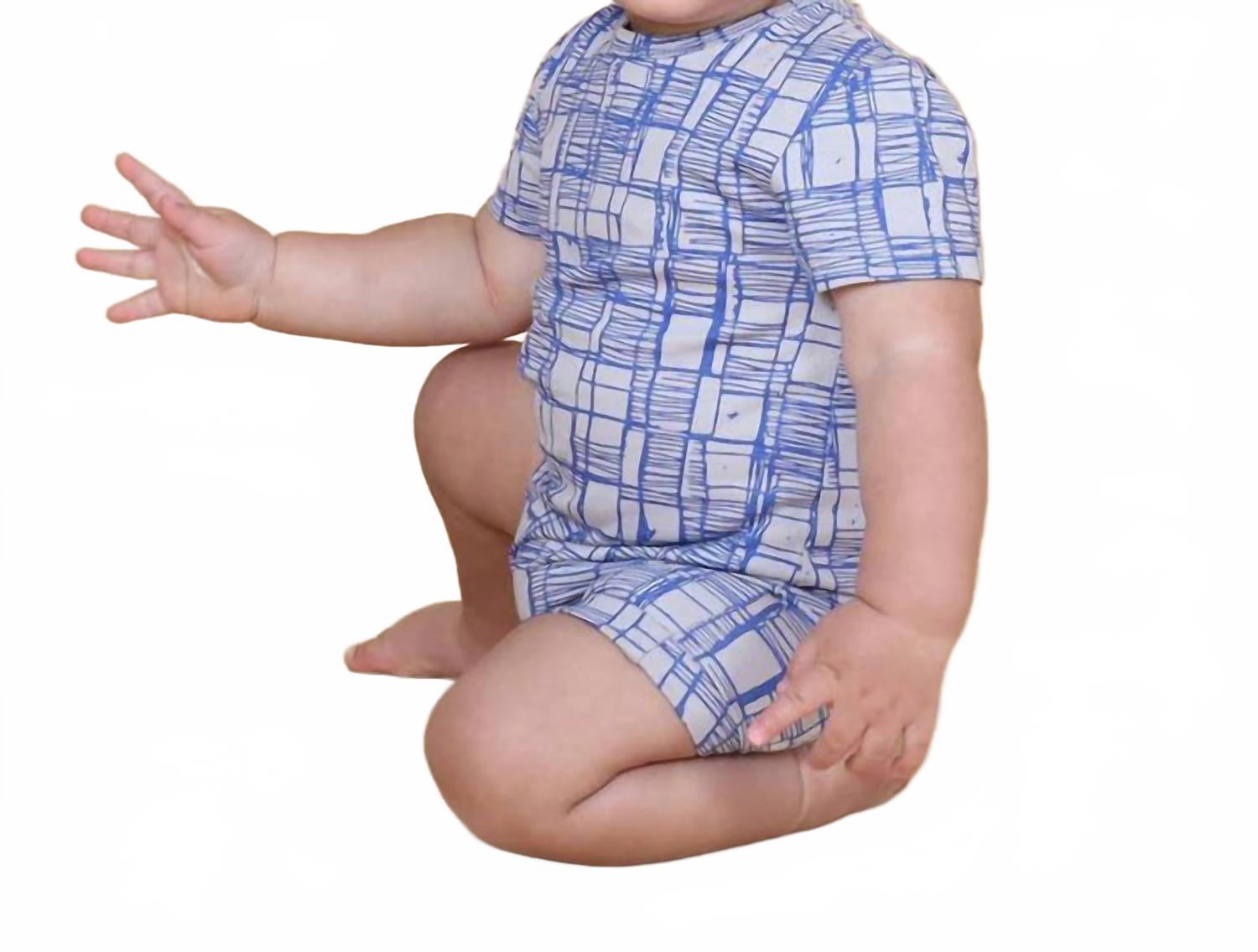 TINY TRIBE Детский комбинезон в клетку, синий
TINY TRIBE Детский комбинезон в клетку, синий