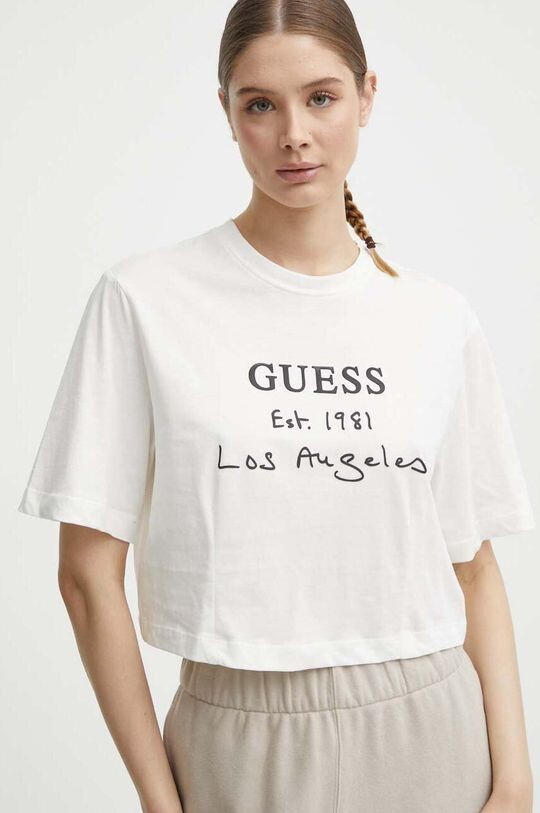 Хлопковая футболка Guess, бежевый
Хлопковая футболка Guess, бежевый