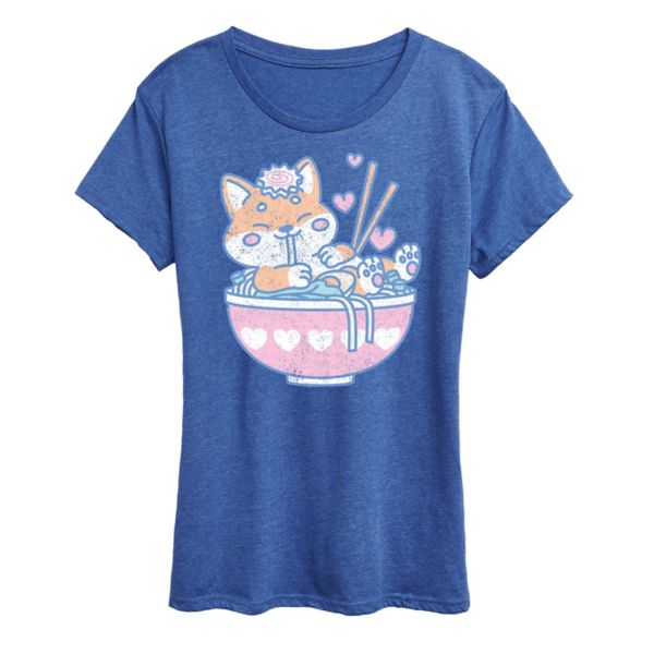 Женская футболка с рисунком кавайного рамена сиба-ину Licensed Character, синий
Женская футболка с рисунком кавайного рамена сиба-ину Licensed Character, синий