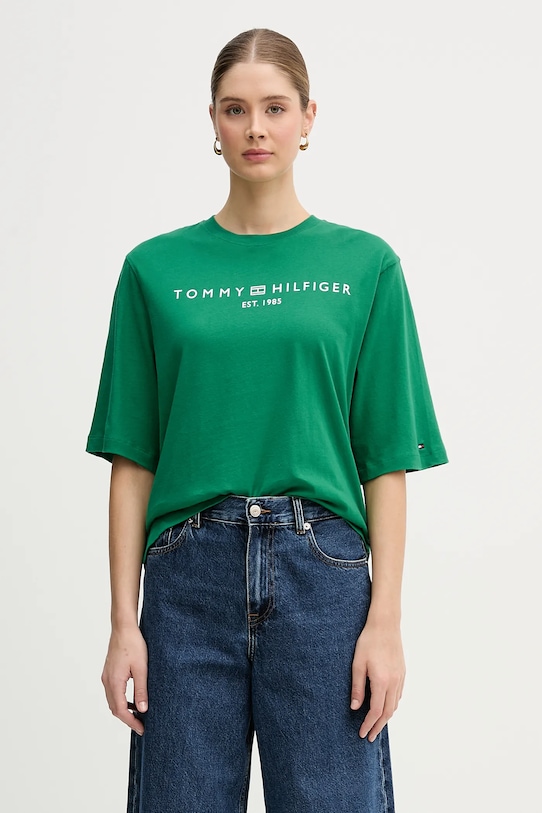 Хлопковая футболка Tommy Hilfiger, зеленый
Хлопковая футболка Tommy Hilfiger, зеленый