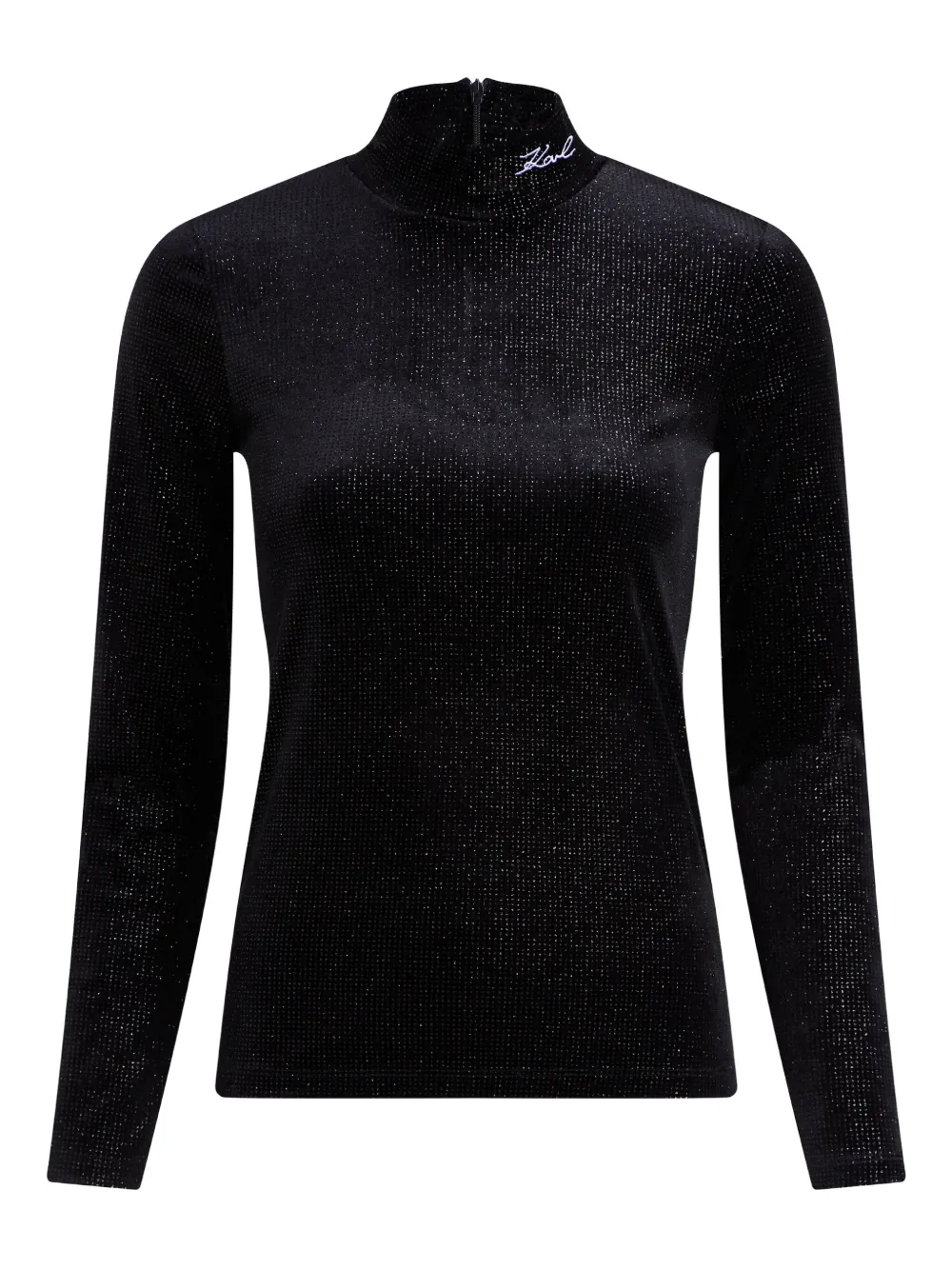 Бархатный топ с высоким воротником KARL LAGERFELD, черный
Бархатный топ с высоким воротником KARL LAGERFELD, черный