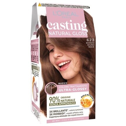 Casting Краска для волос Natural Gloss, оттенок 623, темно-русый орех, ультра-глянцевый, без аммиака
Casting Краска для волос Natural Gloss, оттенок 623, темно-русый орех, ультра-глянцевый, без аммиака