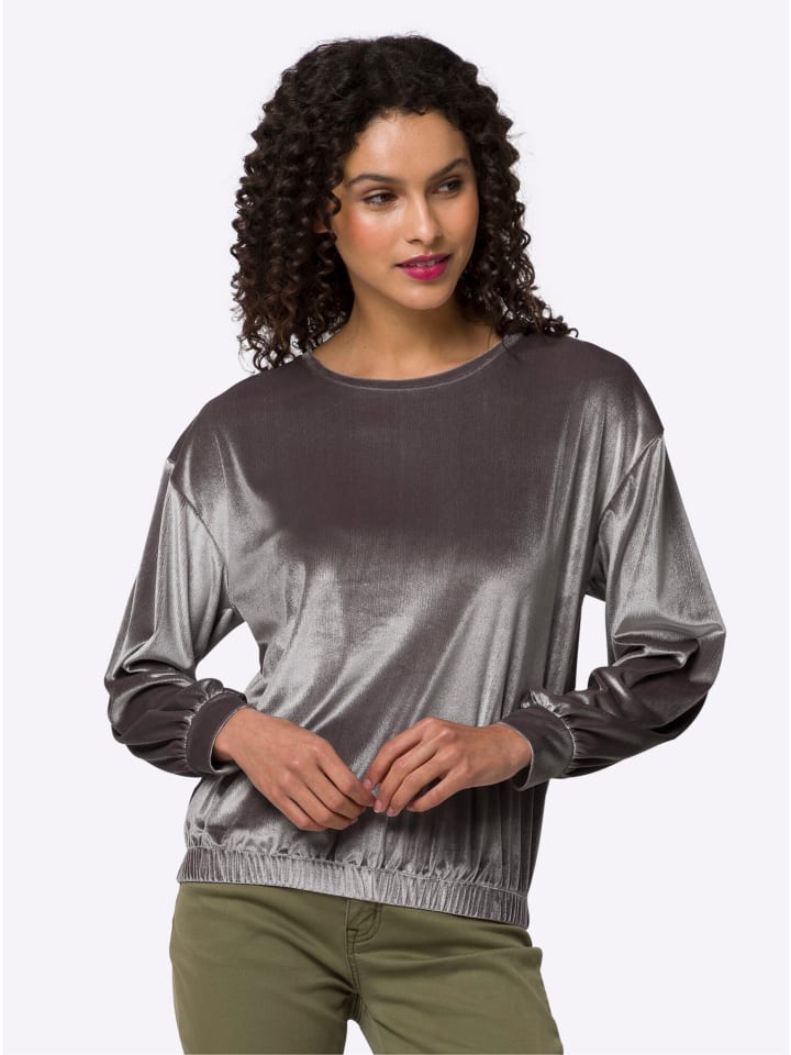 Рубашка с круглым вырезом темно-серого цвета Heine
Рубашка с круглым вырезом темно-серого цвета Heine