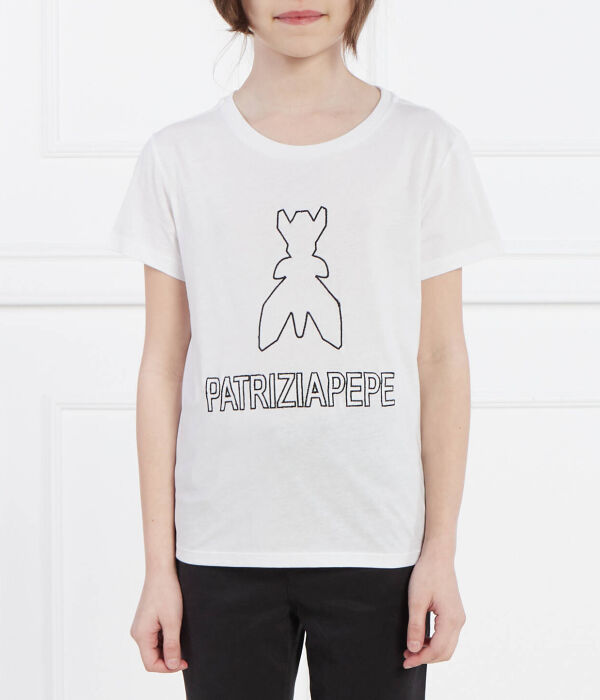 Футболка детская Patrizia Pepe хлопковая с принтом, белый
Футболка детская Patrizia Pepe хлопковая с принтом, белый