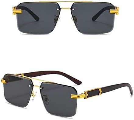 Солнцезащитные очки без оправы с принтом 2027 года для женщин и мужчин, винтажные солнцезащитные очки с металлическими линзами, защита от УФ-излучения UV400 MTZJH, Gold Grey Pink
Солнцезащитные очки без оправы с принтом 2027 года для женщин и мужчин, винтажные солнцезащитные очки с металлическими линзами, защита от УФ-излучения UV400 MTZJH, Gold Grey Pink