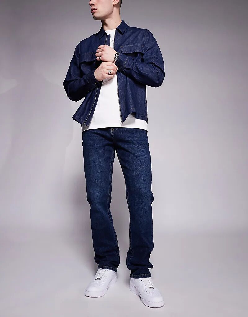 Джинсы прямого кроя темно-синего цвета River Island
Джинсы прямого кроя темно-синего цвета River Island