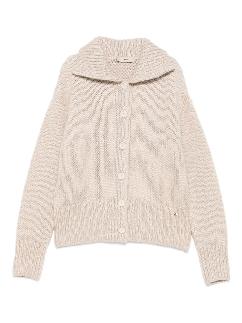 Кардиган с воротником на пуговицах спереди Herno, нейтральный
Кардиган с воротником на пуговицах спереди Herno, нейтральный