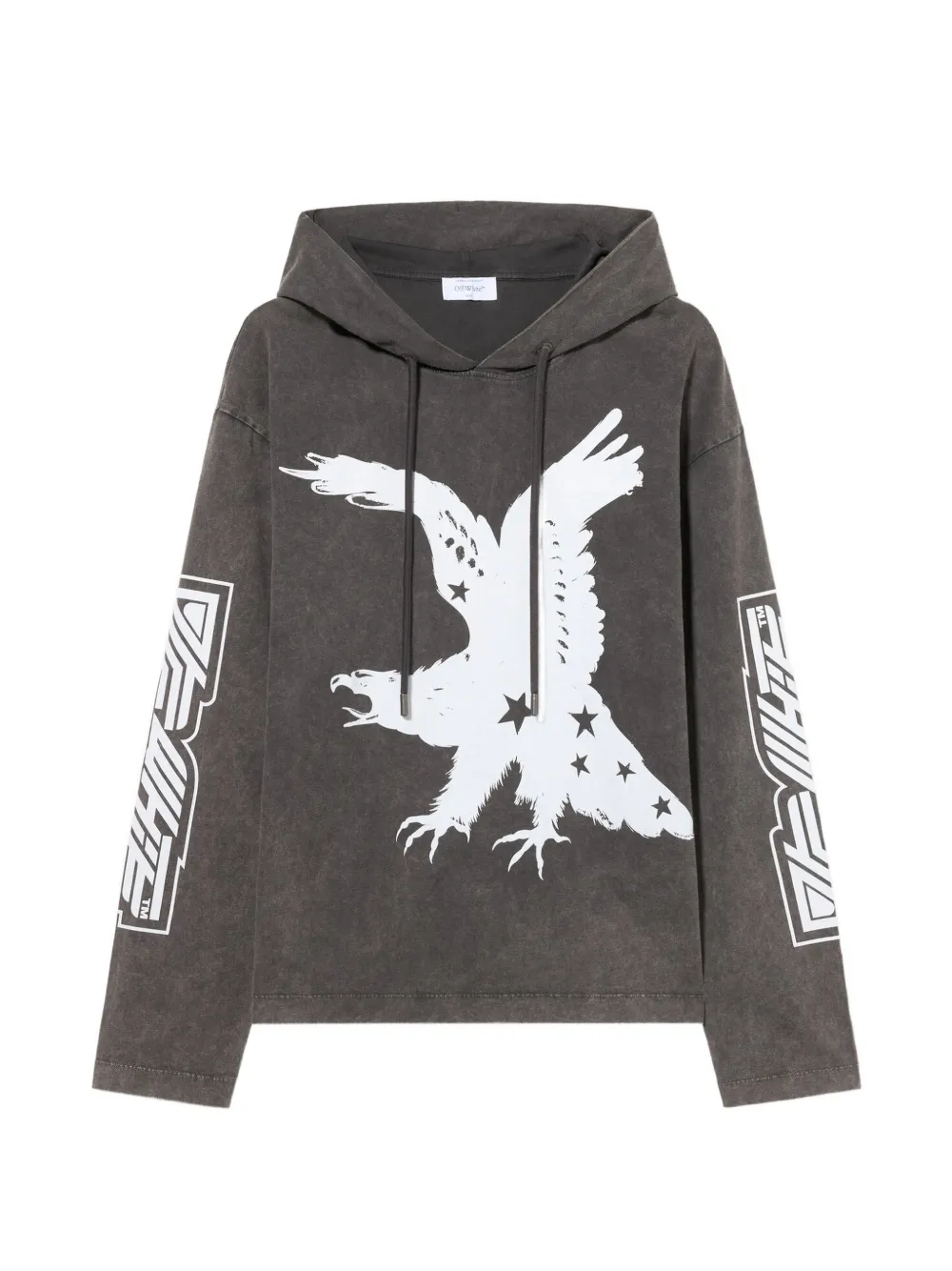 Длиннозаванная футболка с капюшоном и принтом орла Off-White, серый
Длиннозаванная футболка с капюшоном и принтом орла Off-White, серый