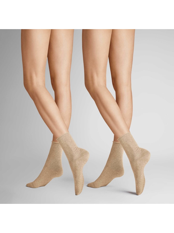 Носки в упаковке 2 пары с закатанным краем, бежевого цвета. Hudson
Носки в упаковке 2 пары с закатанным краем, бежевого цвета. Hudson