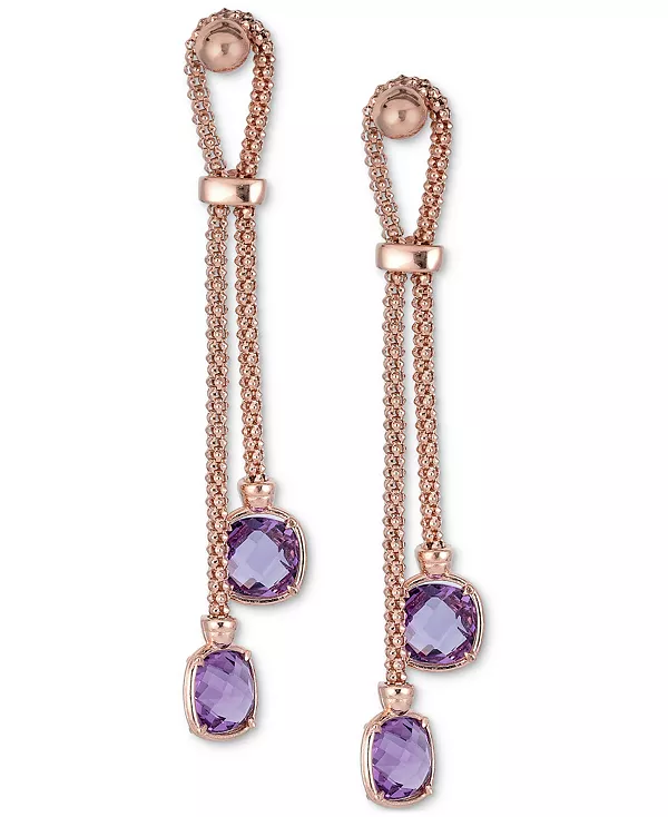 Двойные серьги-подвески с лазуритом из стерлингового серебра с позолотой 14 карат (также с бирюзой, цитрином, аметистом, гранатом и ониксом) Macy'S, amethyst
Двойные серьги-подвески с лазуритом из стерлингового серебра с позолотой 14 карат (также с бирюзой, цитрином, аметистом, гранатом и ониксом) Macy'S, amethyst