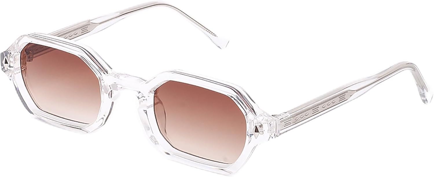 Ретро-солнцезащитные очки в форме шестиугольника для женщин, маленькая оправа, винтажные солнцезащитные очки, классические винтажные очки с защитой от УФ-излучения UV400 OTICALA, Clear-coffee
Ретро-солнцезащитные очки в форме шестиугольника для женщин, маленькая оправа, винтажные солнцезащитные очки, классические винтажные очки с защитой от УФ-излучения UV400 OTICALA, Clear-coffee