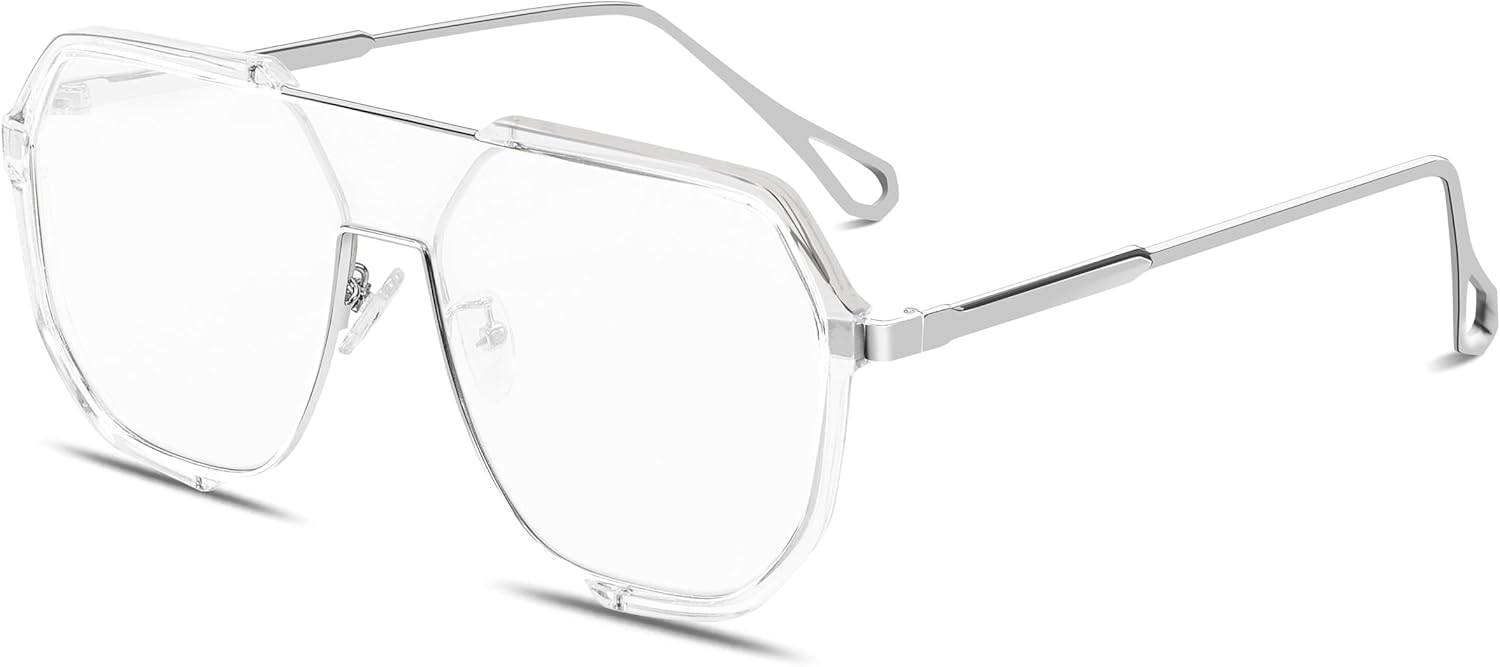 Солнцезащитные очки-авиаторы Rmerom Retro Oversized Square для женщин и мужчин, 2026 Модные винтажные солнцезащитные очки-авиаторы большого размера UV400, Clear Fame-clear Lens
Солнцезащитные очки-авиаторы Rmerom Retro Oversized Square для женщин и мужчин, 2026 Модные винтажные солнцезащитные очки-авиаторы большого размера UV400, Clear Fame-clear Lens