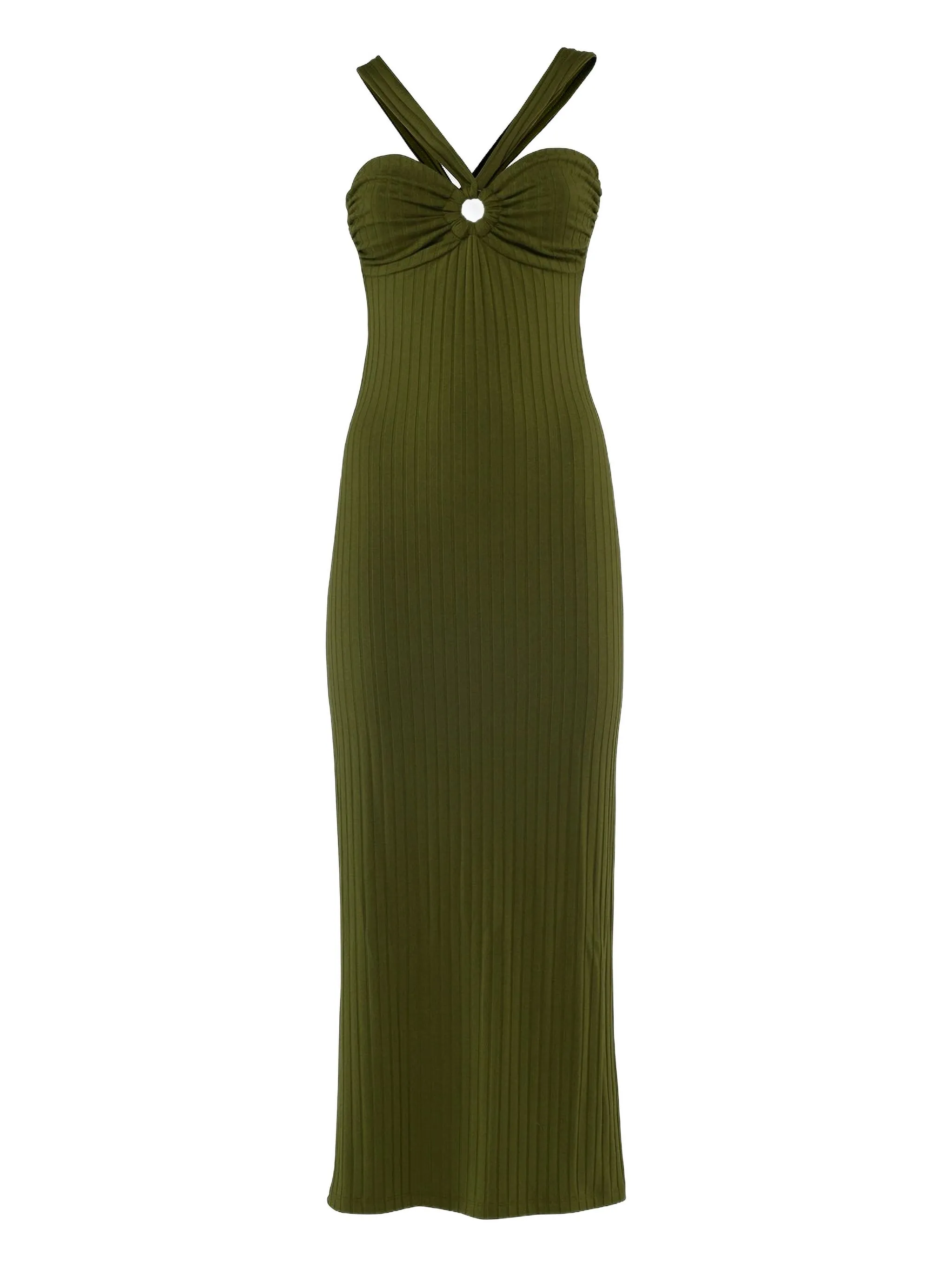 Платье миди с вырезом халтер La Semaine, зеленый
Платье миди с вырезом халтер La Semaine, зеленый